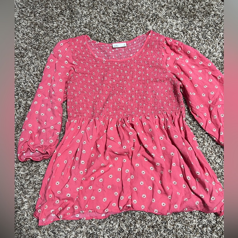 Croft & Barrow Pink Floral Blouse